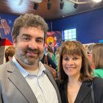 Diane Pearlman with Massachusetts Senator Paul Mark